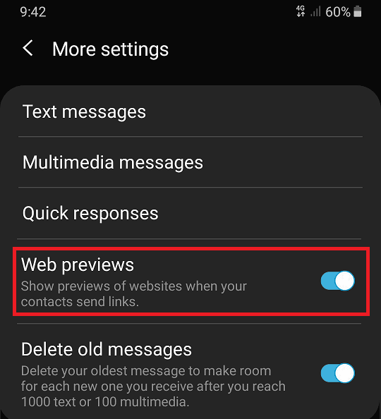 Link Preview Settings